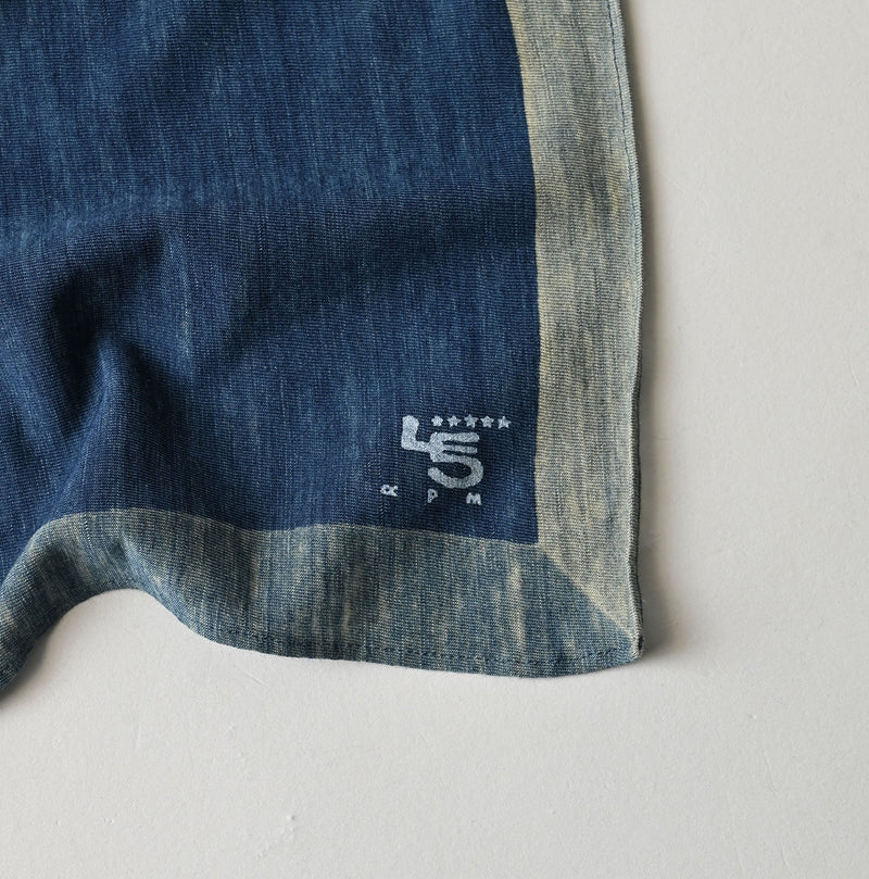 45R Indigo Tenjiku Happy Doodle Bandana