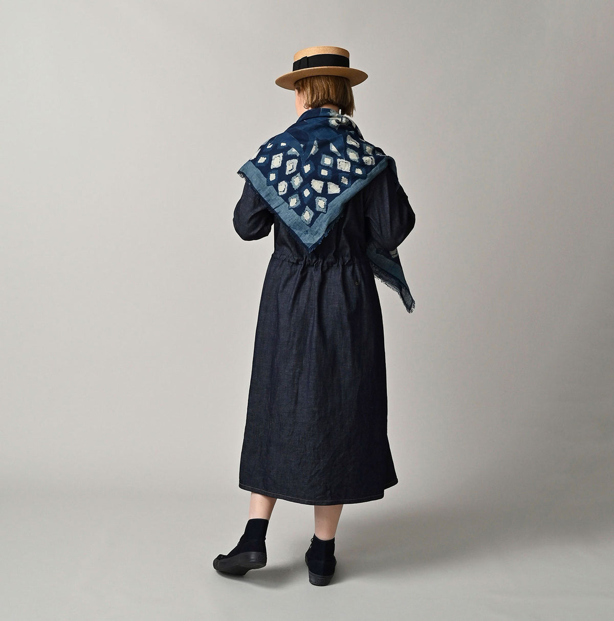 45R Indigo Happy Doodle FUROSHIKii