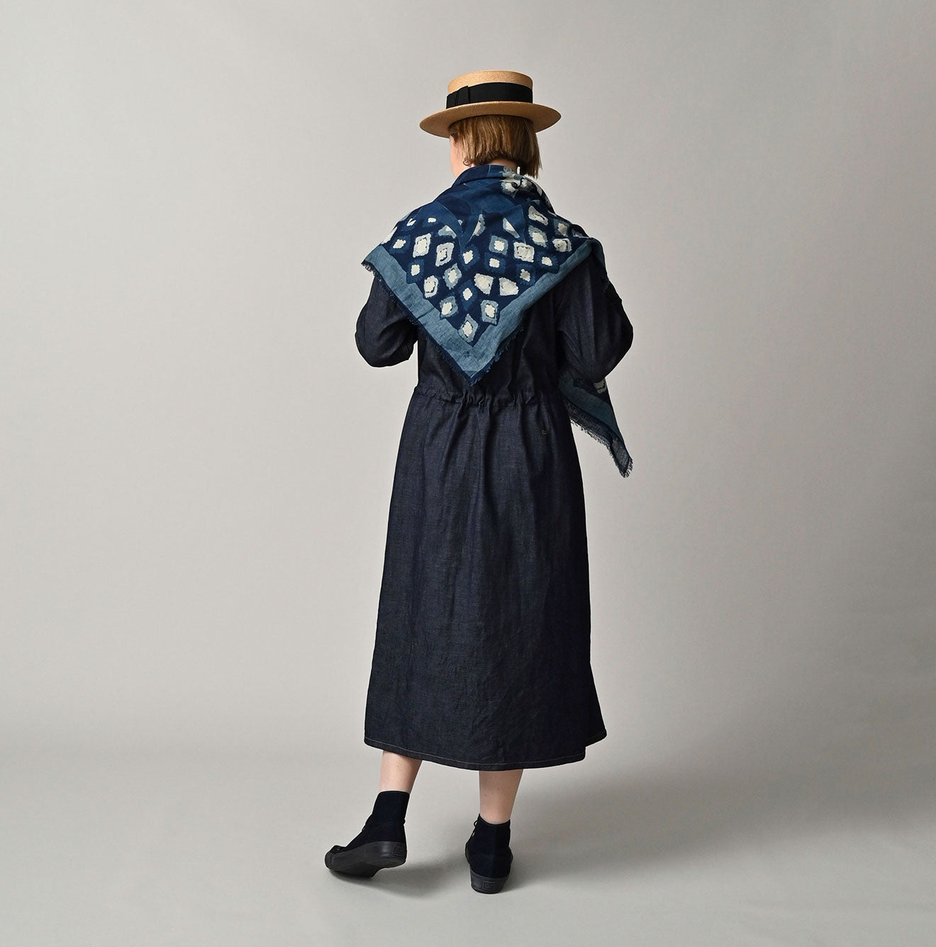 45R Indigo Happy Doodle FUROSHIKii