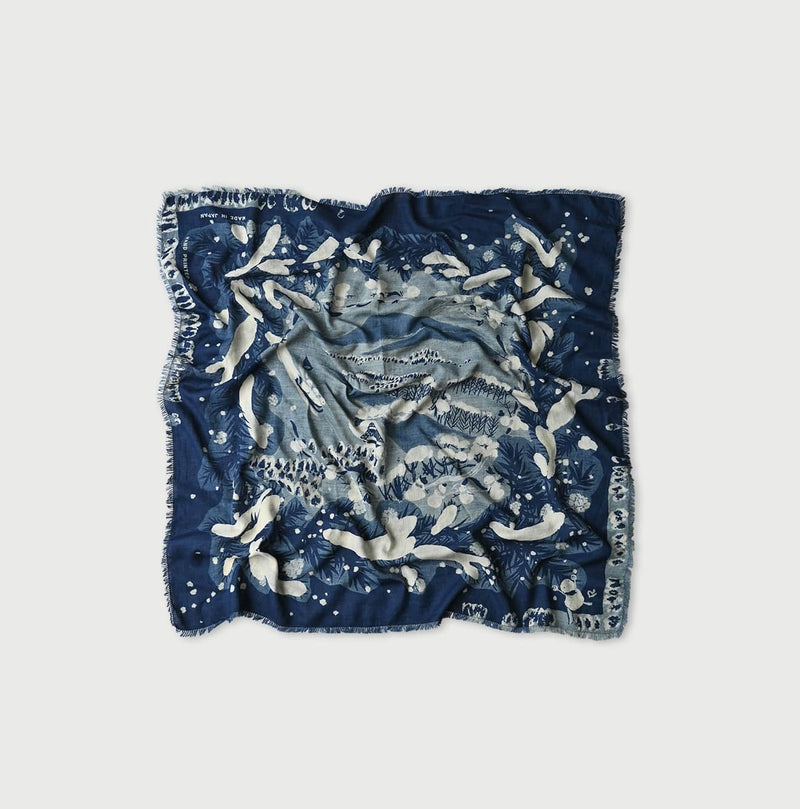Indigo Twill Snowman FUROSHIKii - Image 1