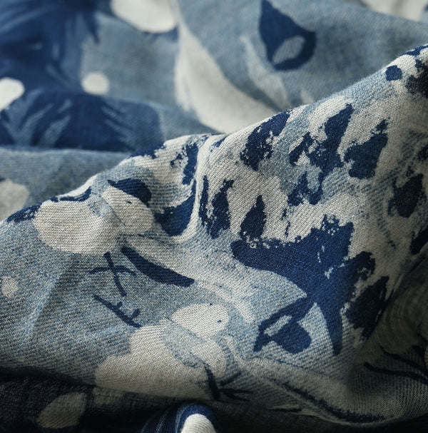 Indigo Twill Snowman FUROSHIKii