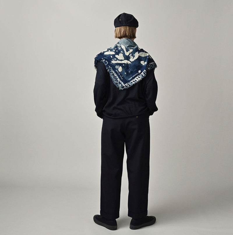 Indigo Twill Snowman FUROSHIKii