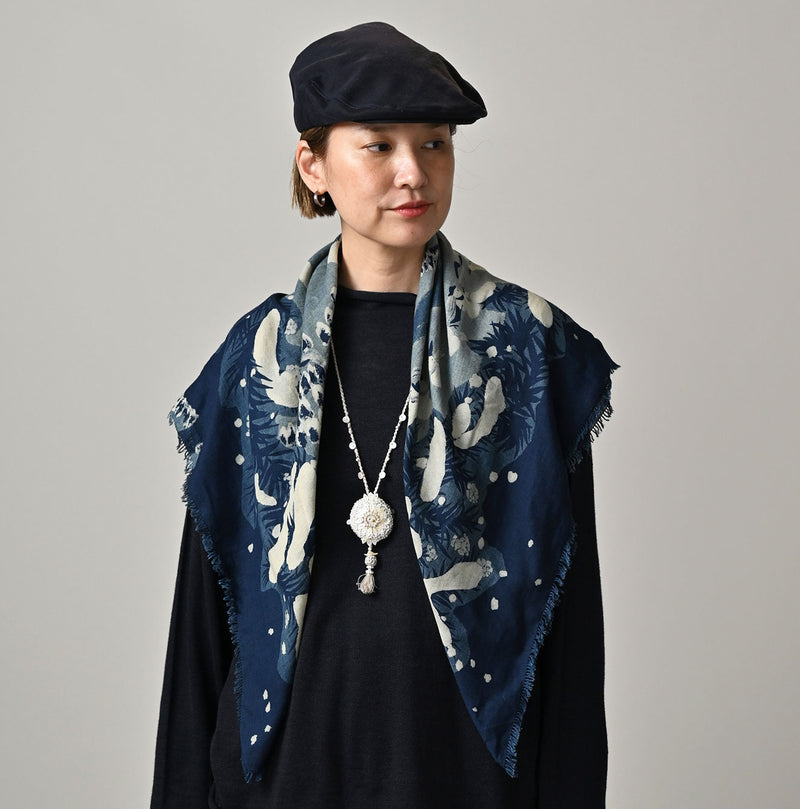 Indigo Twill Snowman FUROSHIKii - Image 4
