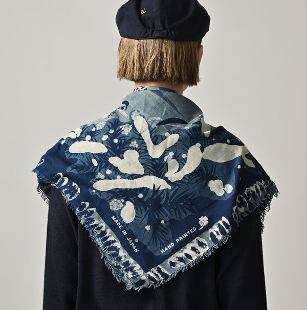 Indigo Twill Snowman FUROSHIKii