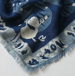 Indigo Twill Snowman FUROSHIKii