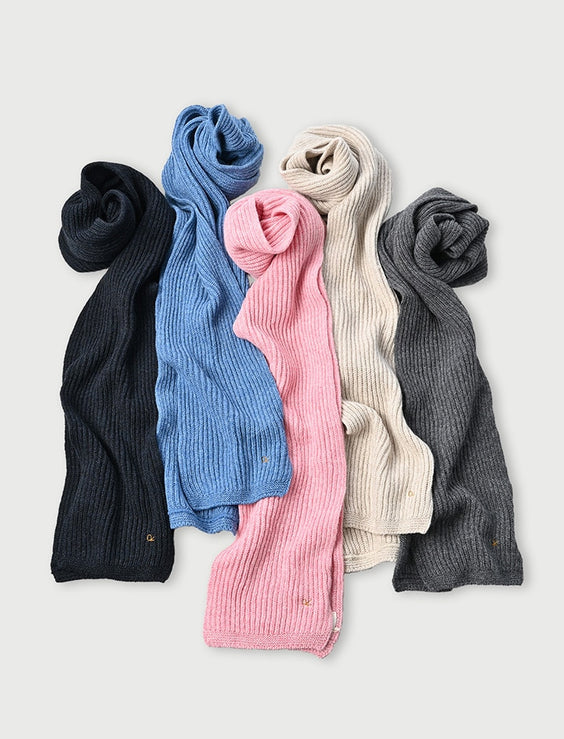 Cashmere Waffle Long Muffler