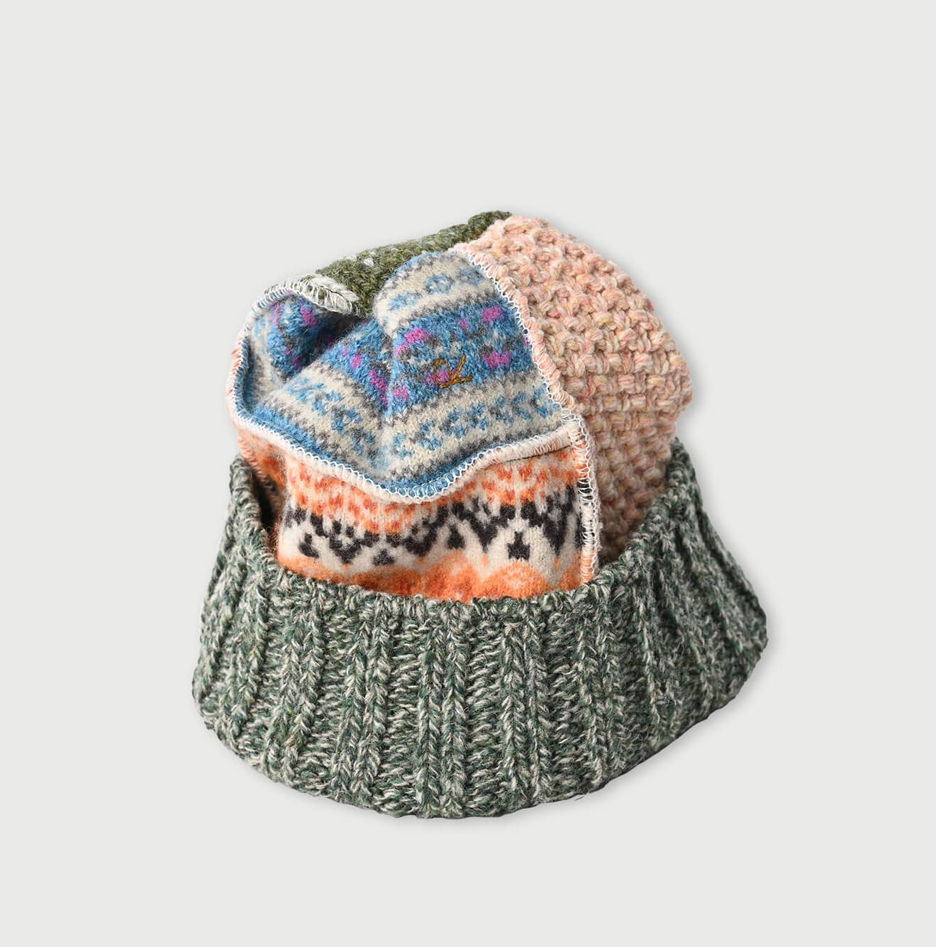 45R Tamatebako Patchwork Knit Cap