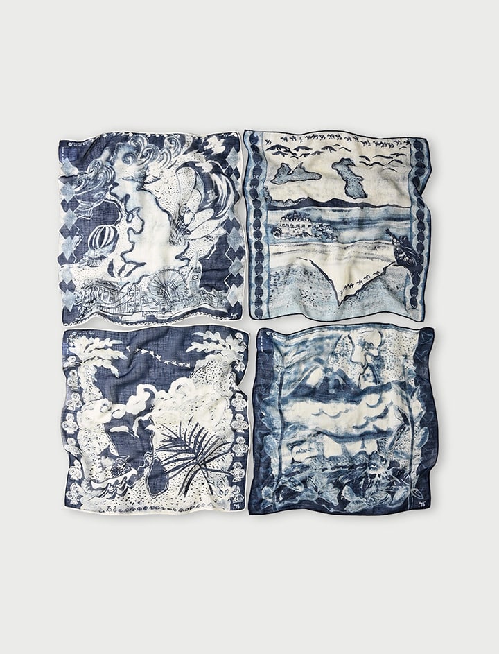 Indigo Gauze Picture Book Bandana