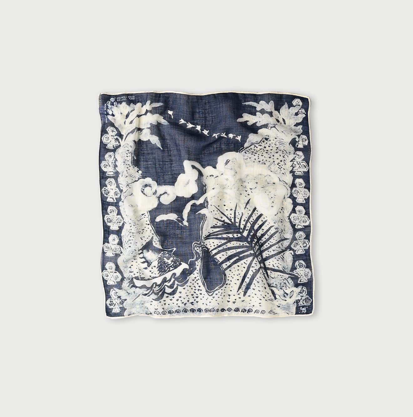 Indigo Gauze Picture Book Bandana