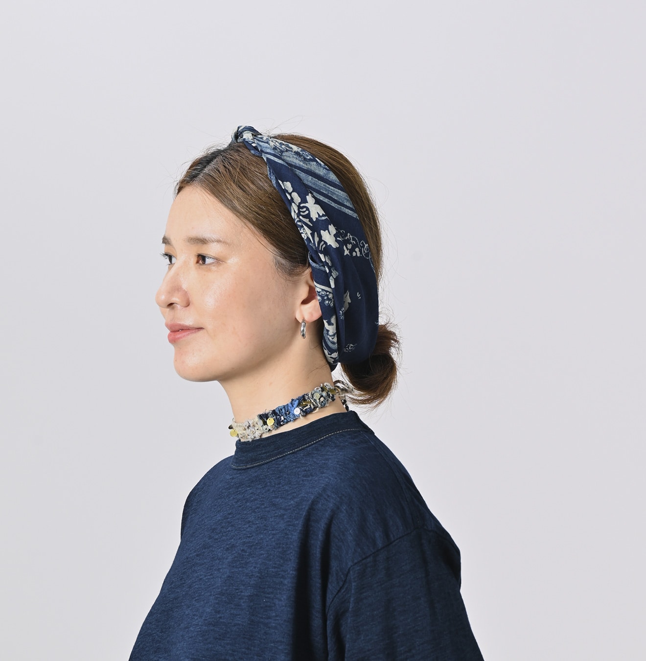 45R Indigo Pottery Bandana