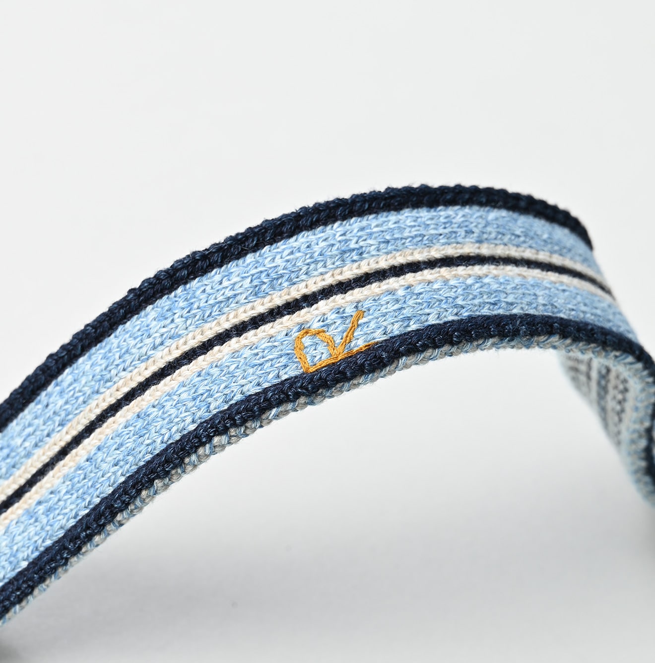 45R Indigo Regimental Knit Belt