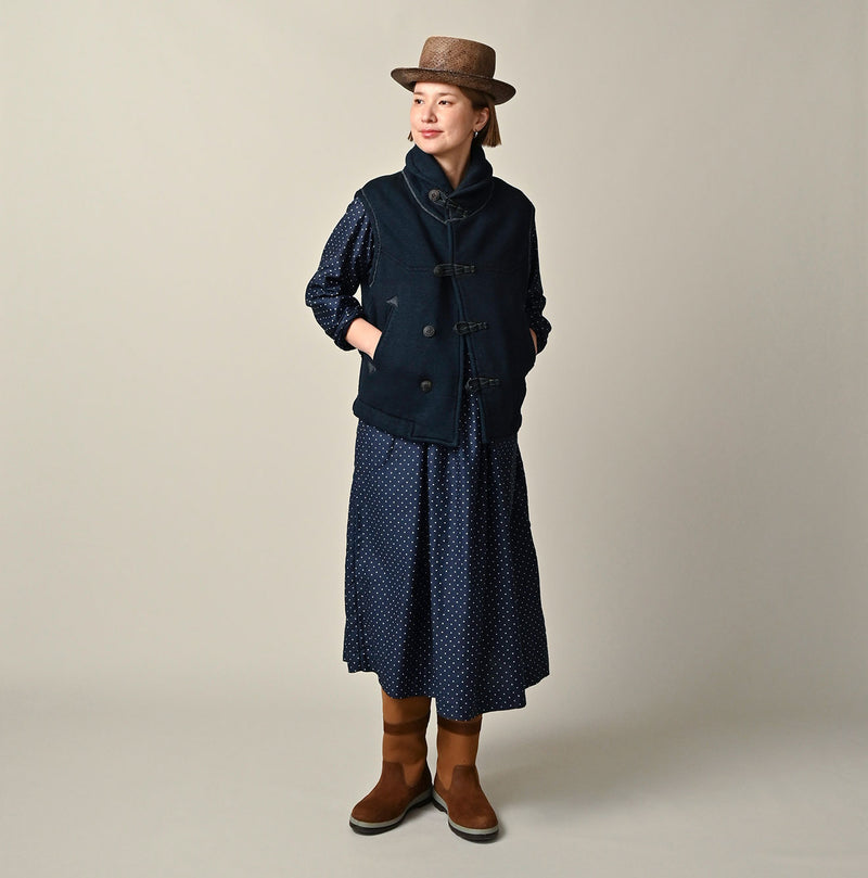 Indigo Hokkaido Fleece 908 Vest (Size 4)