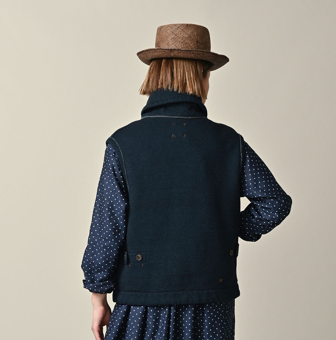 Indigo Hokkaido Fleece 908 Vest (Size 4)