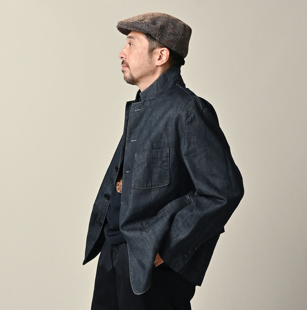 45R Rye Mugi Denim 908 Cardigan Jacket