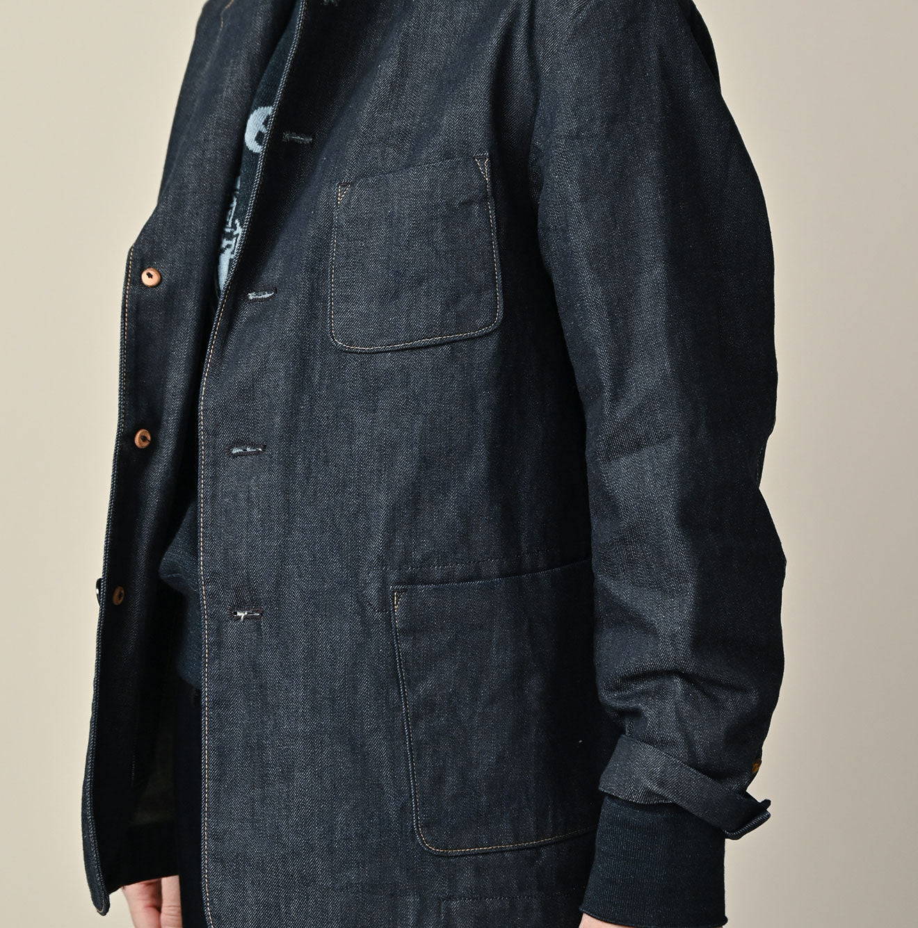 45R Rye Mugi Denim 908 Cardigan Jacket