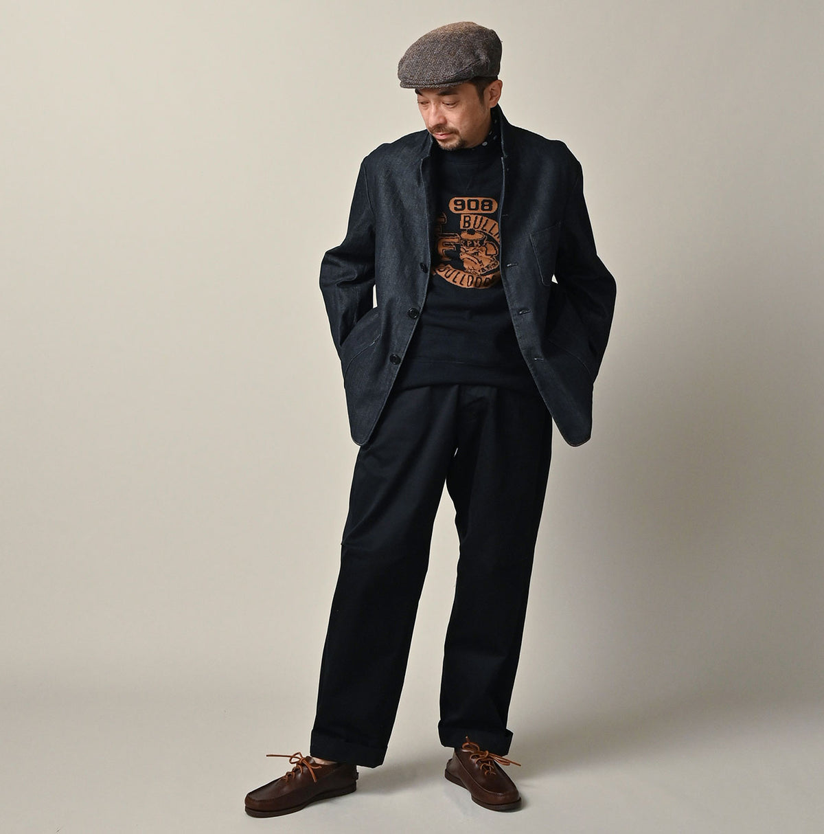 45R Rye Mugi Denim 908 Cardigan Jacket