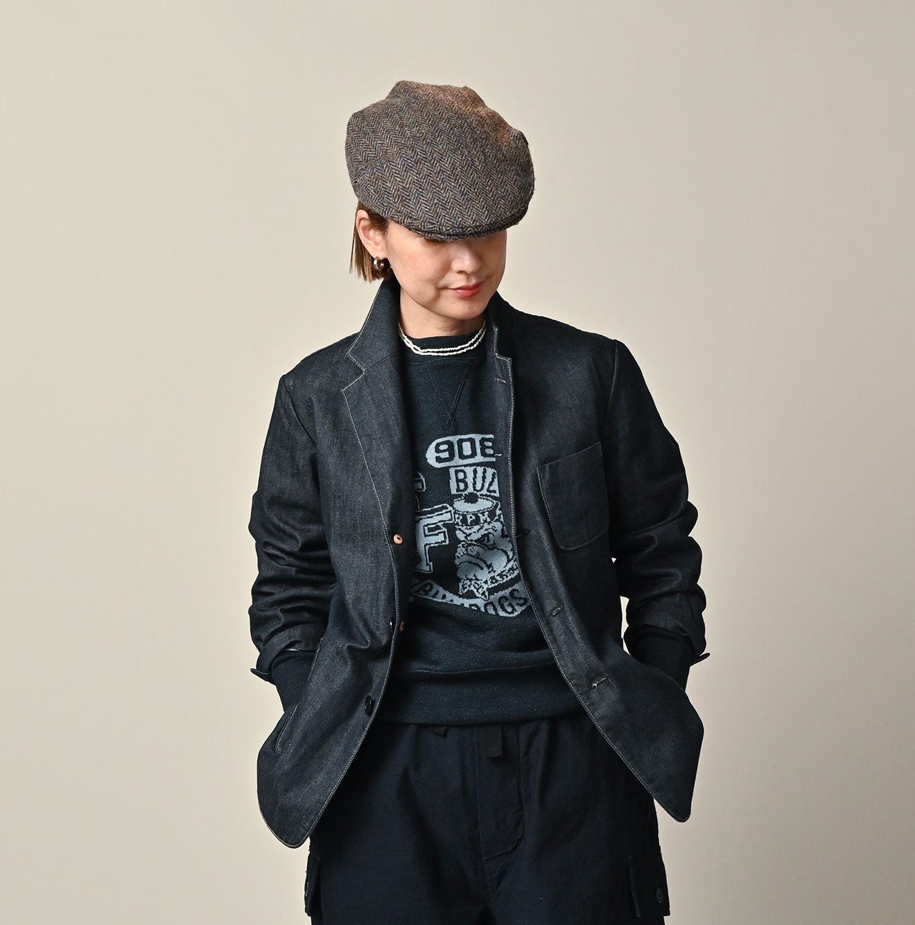 45R Rye Mugi Denim 908 Cardigan Jacket