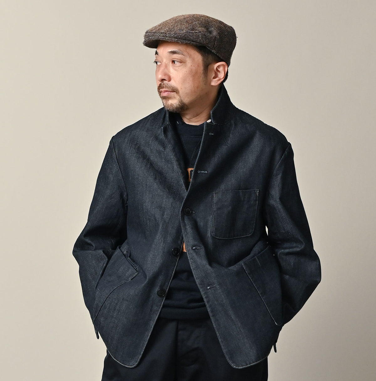 45R Rye Mugi Denim 908 Cardigan Jacket