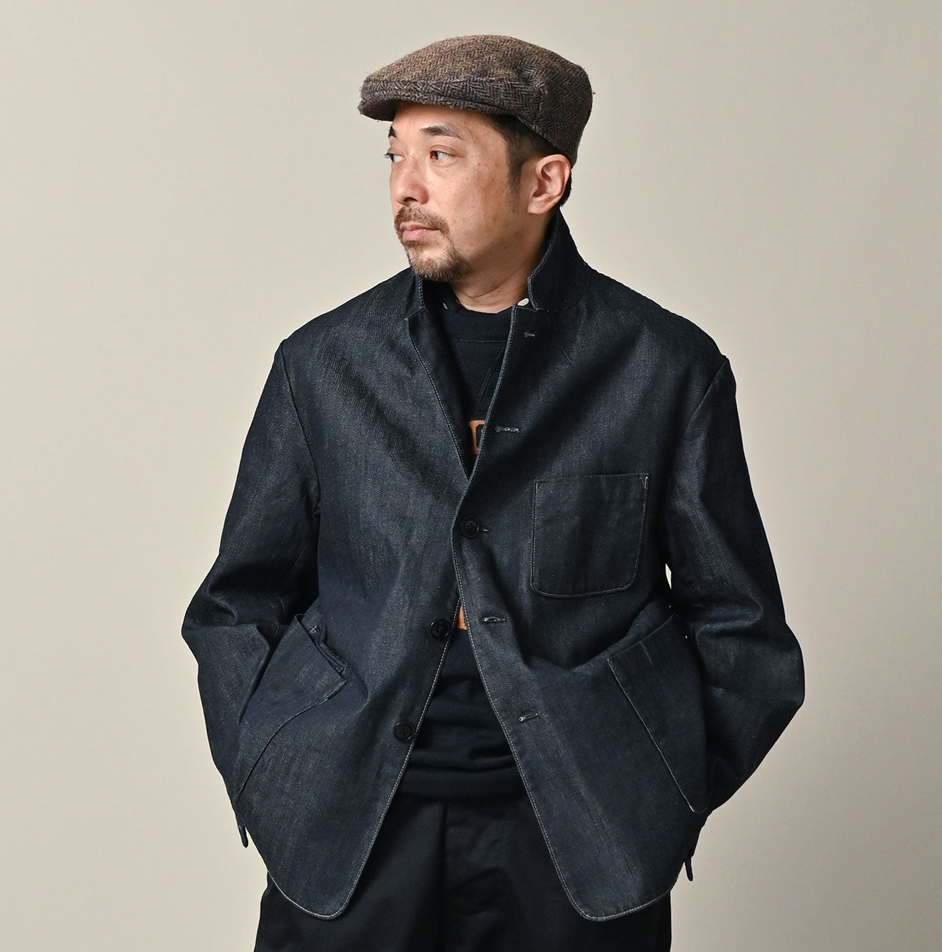 45R Rye Mugi Denim 908 Cardigan Jacket