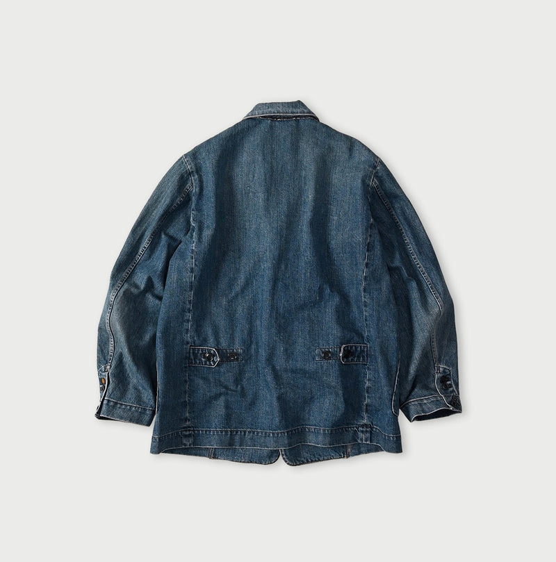 45R Rye Mugi Denim 908 Cardigan Jacket Distressed