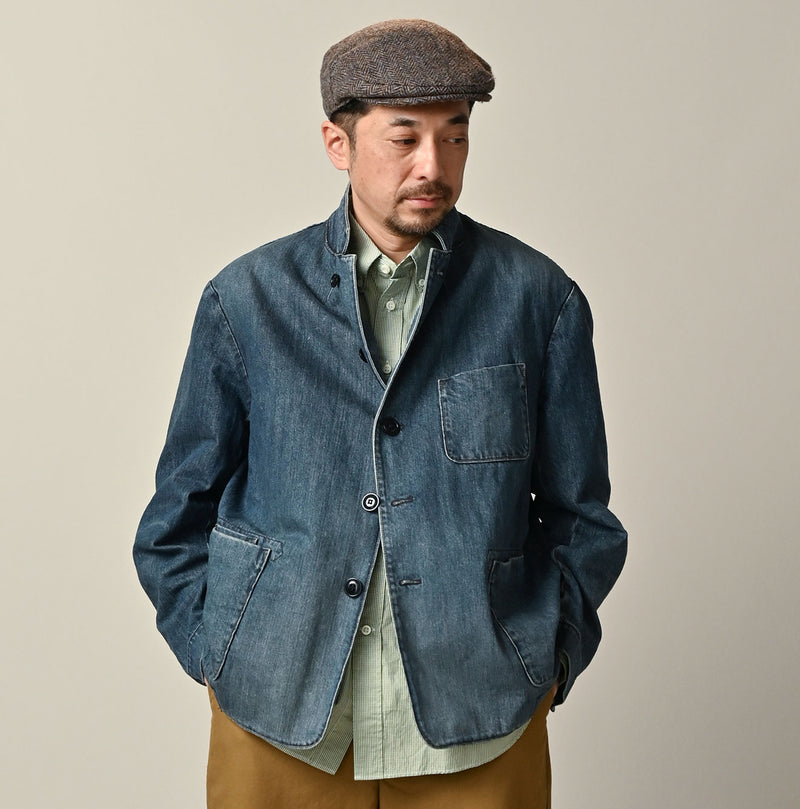45R Rye Mugi Denim 908 Cardigan Jacket Distressed