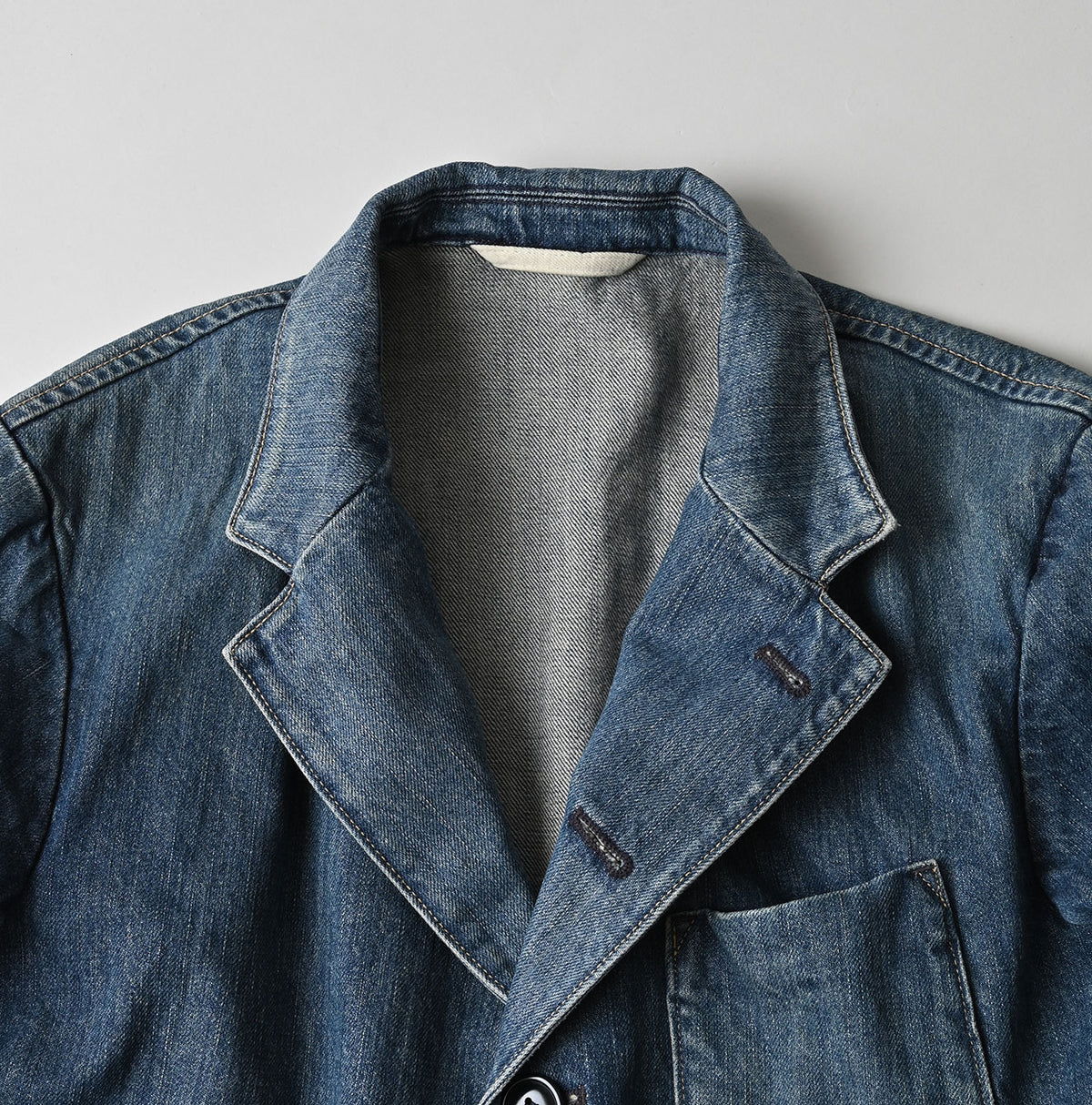 45R Rye Mugi Denim 908 Cardigan Jacket Distressed