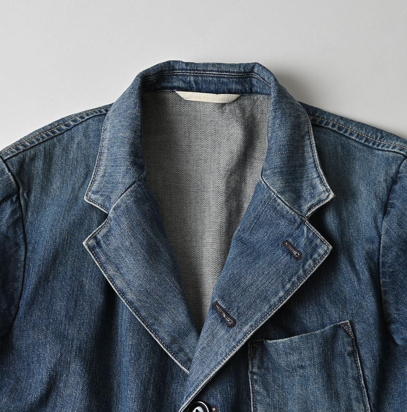 45R Rye Mugi Denim 908 Cardigan Jacket Distressed