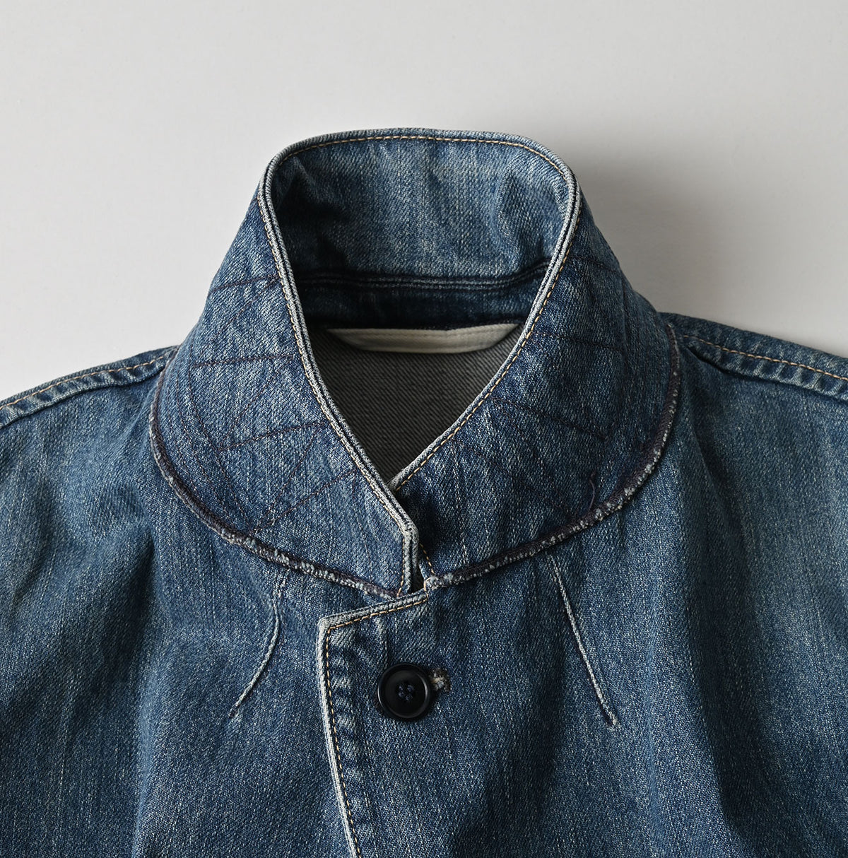 45R Rye Mugi Denim 908 Cardigan Jacket Distressed