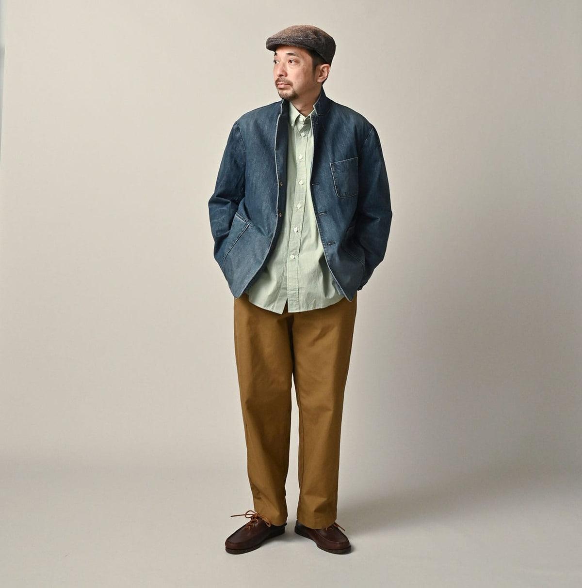 45R Rye Mugi Denim 908 Cardigan Jacket Distressed