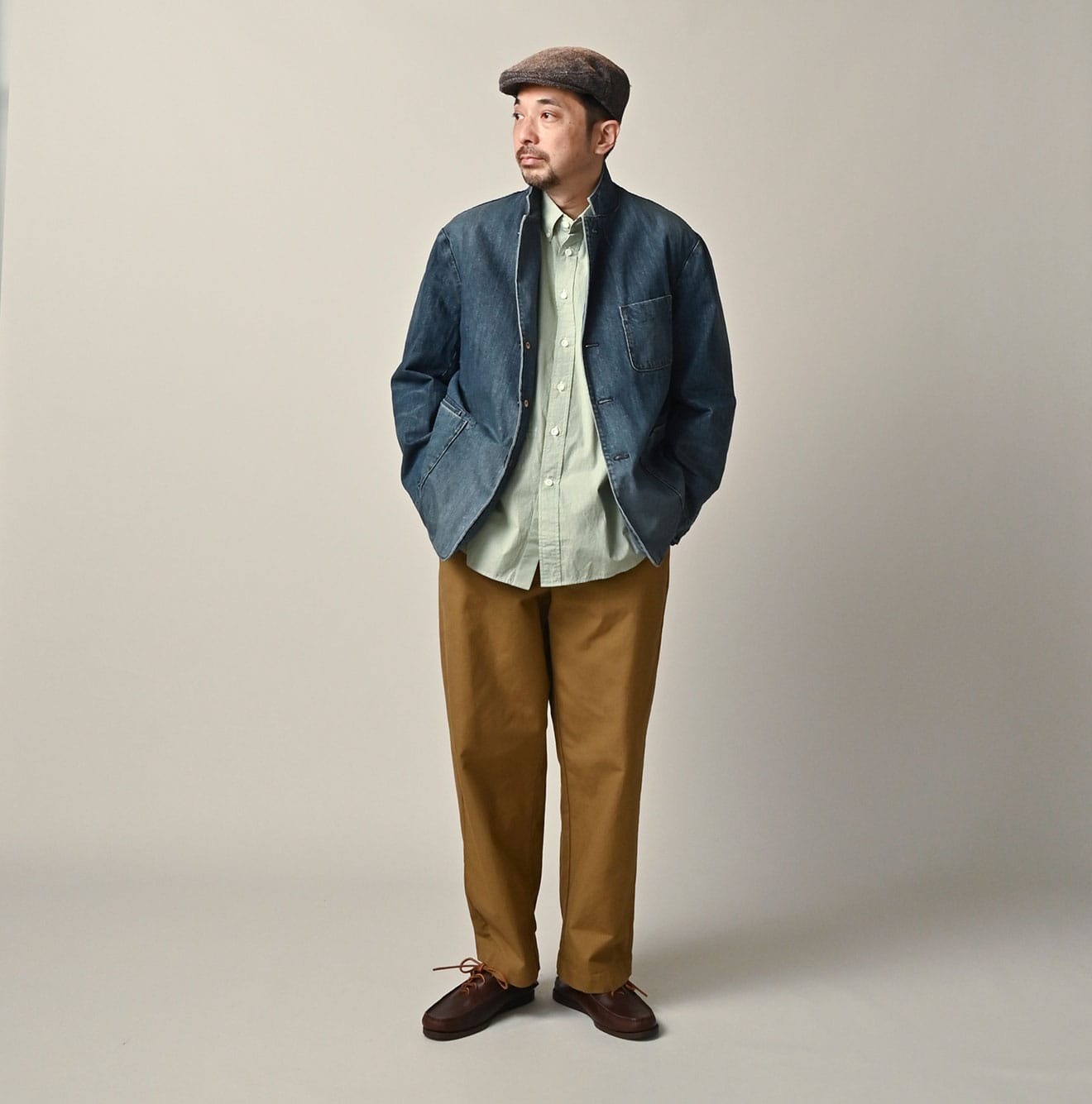 45R Rye Mugi Denim 908 Cardigan Jacket Distressed