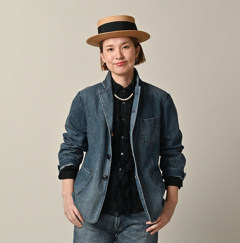 45R Rye Mugi Denim 908 Cardigan Jacket Distressed
