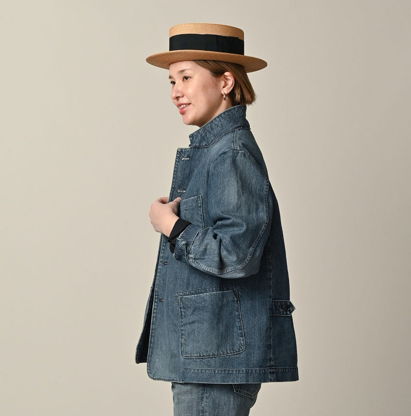 45R Rye Mugi Denim 908 Cardigan Jacket Distressed