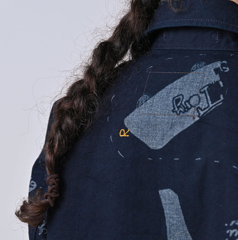 45R Indigo Duck 908 Graffiti Coverall