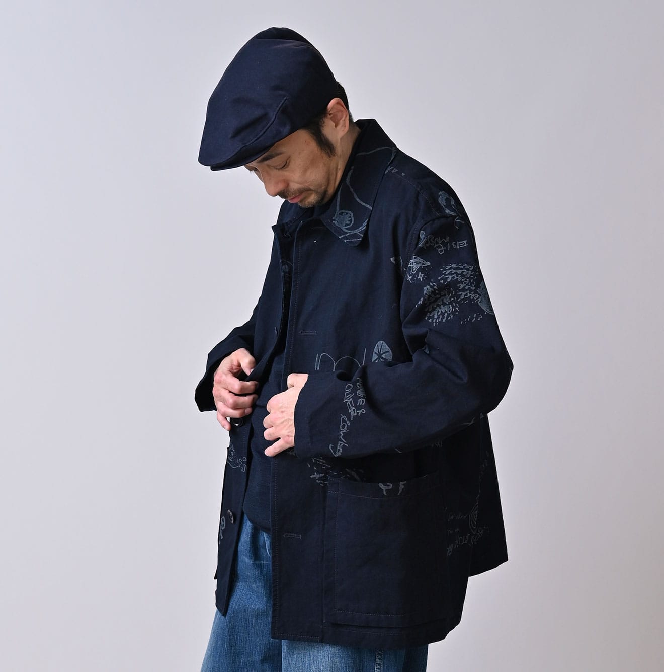 45R Indigo Duck 908 Graffiti Coverall