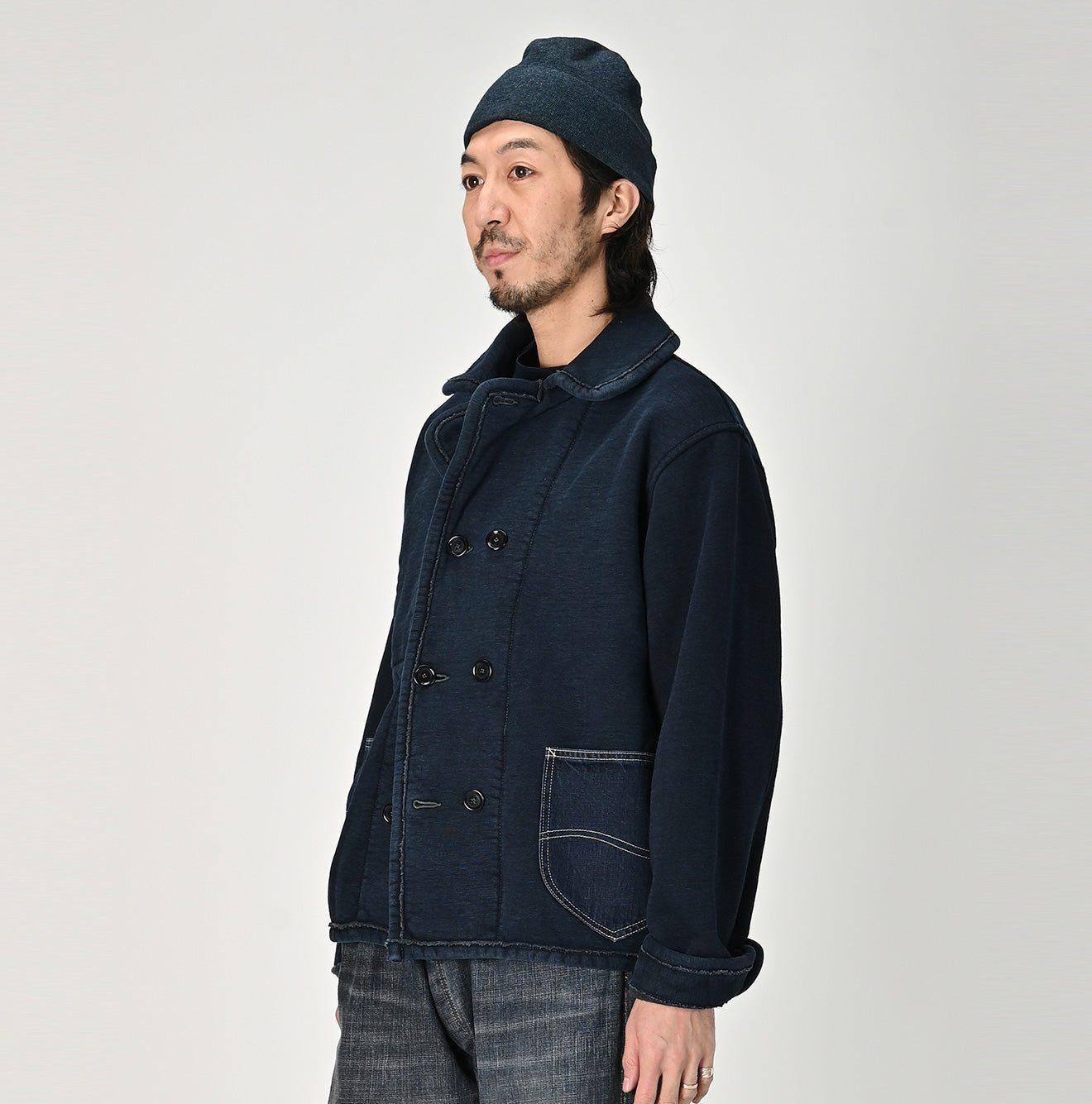 Indigo Hokkaido Cotton Fleece 908 Tyrolean Jacket