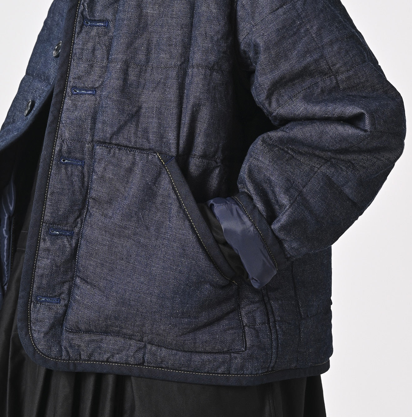 45R Indigo 45 Petit Denim 908 Stand Collar Blouson