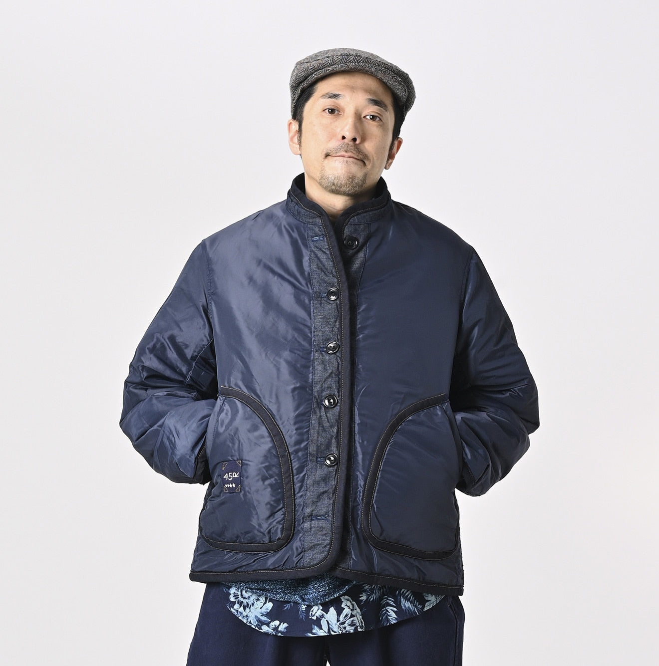 45R Indigo 45 Petit Denim 908 Stand Collar Blouson