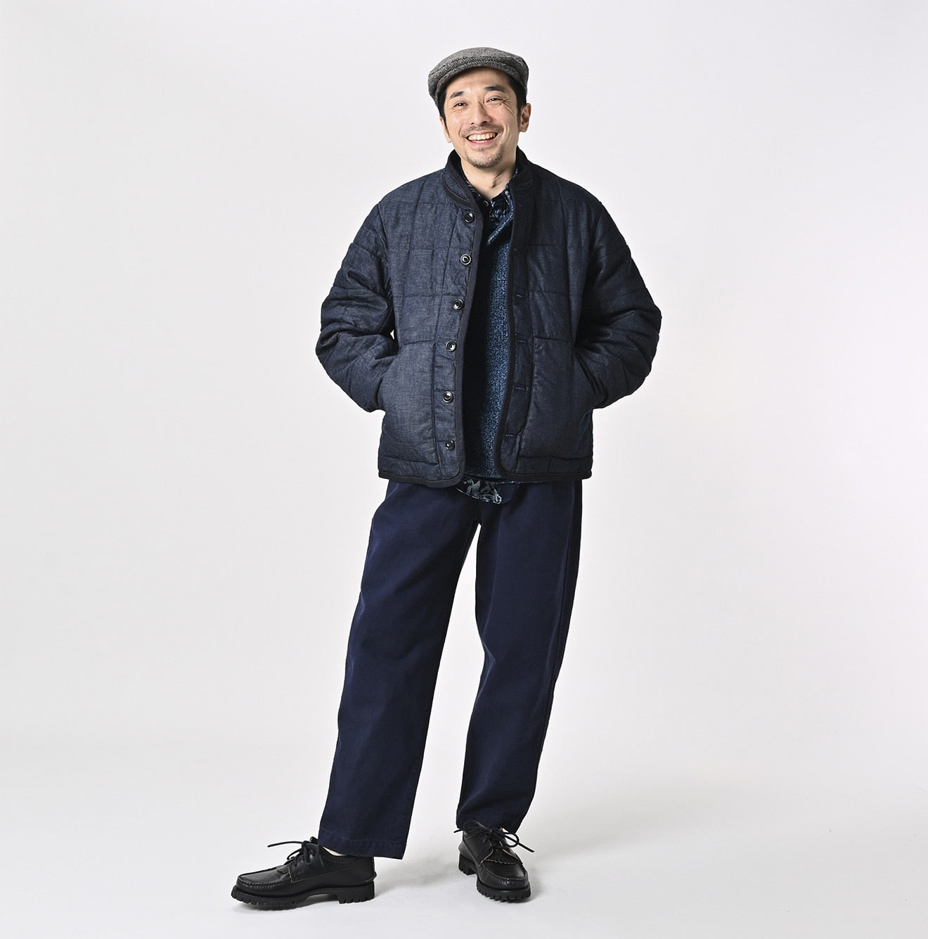 45R Indigo 45 Petit Denim 908 Stand Collar Blouson