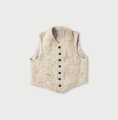 45R Linen Silk Tweed 908 Vest