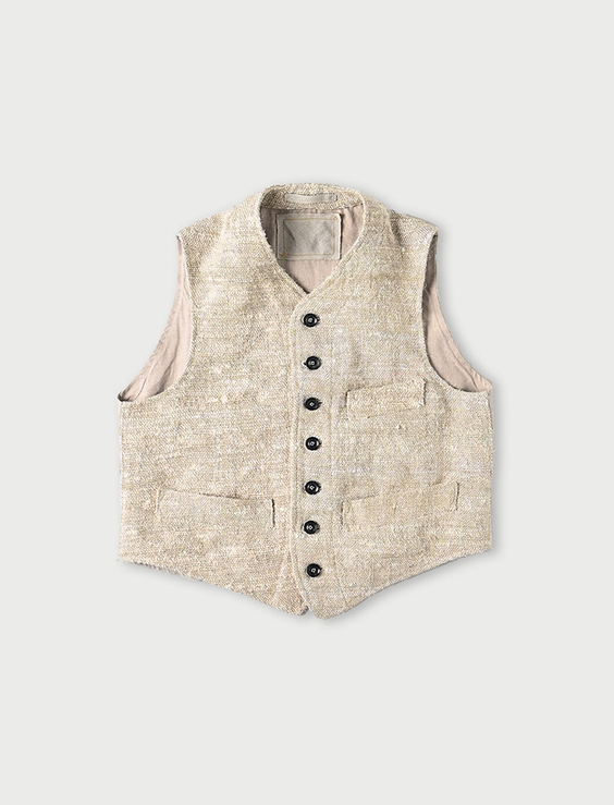 Linen Silk Tweed 908 Vest (Size 3)