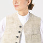 45R Linen Silk Tweed 908 Vest