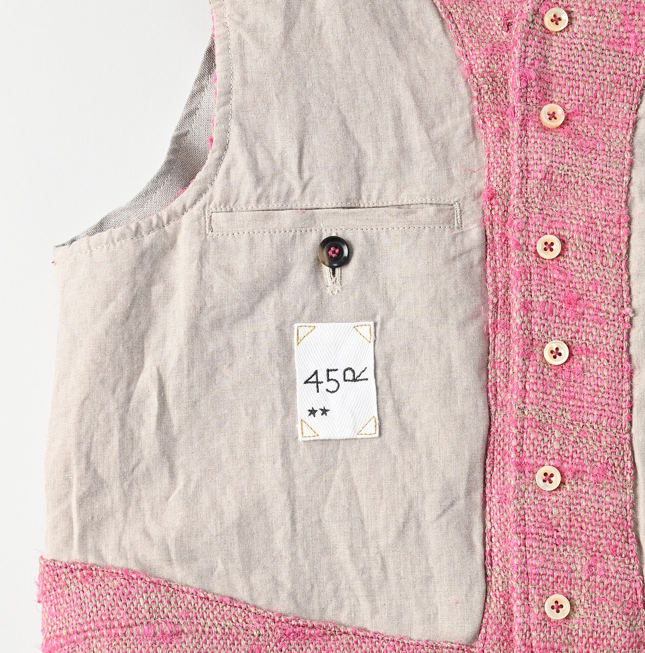 45R Linen Silk Tweed 908 Vest