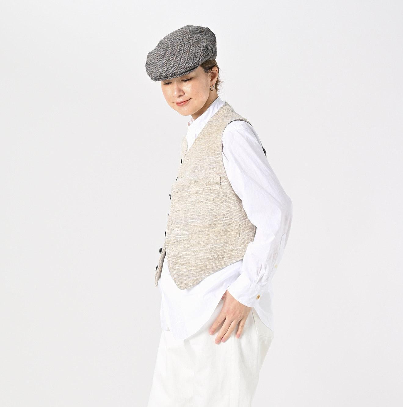 45R Linen Silk Tweed 908 Vest