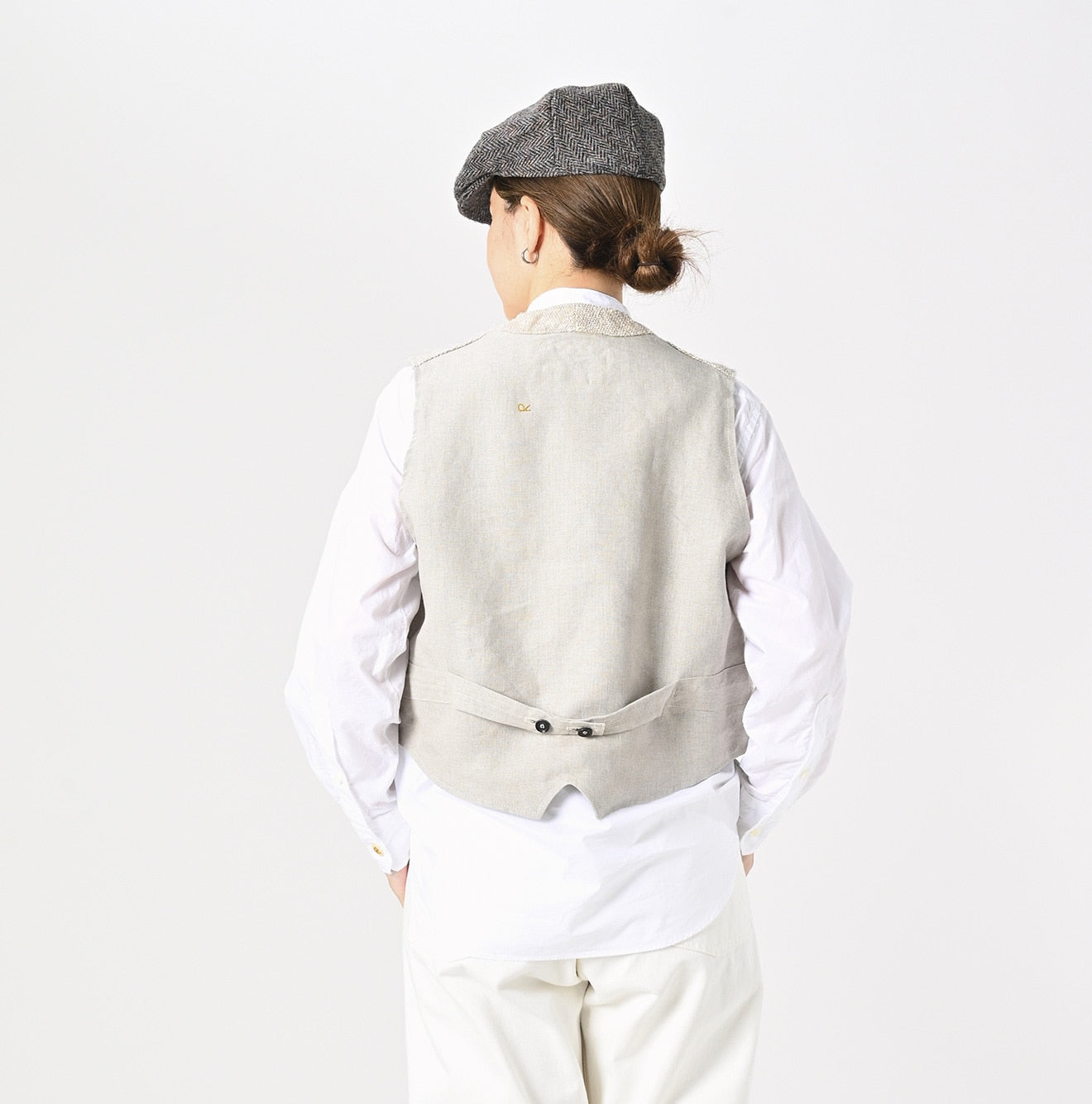 45R Linen Silk Tweed 908 Vest