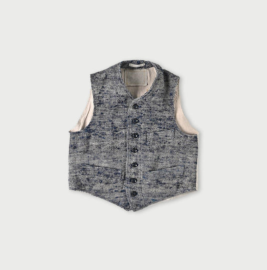 Ai Indigo Linen Silk Tweed 908 Vest (Size 4) - 45R by 45rpm studio