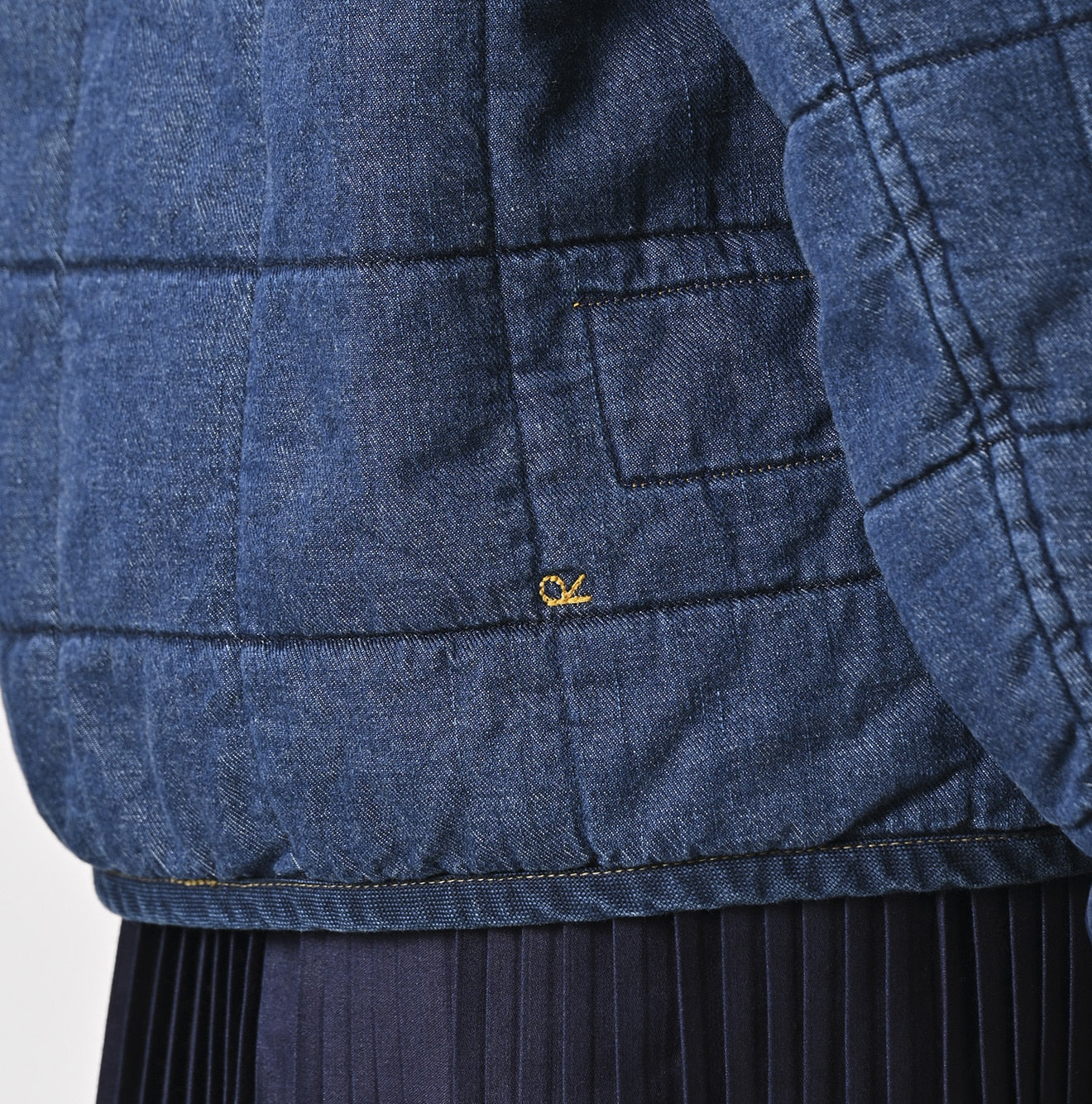 45R Indigo 45 Petit Denim 908 Stand Collar Blouson Distressed