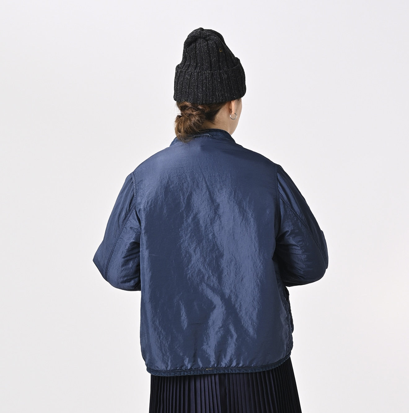 45R Indigo 45 Petit Denim 908 Stand Collar Blouson Distressed