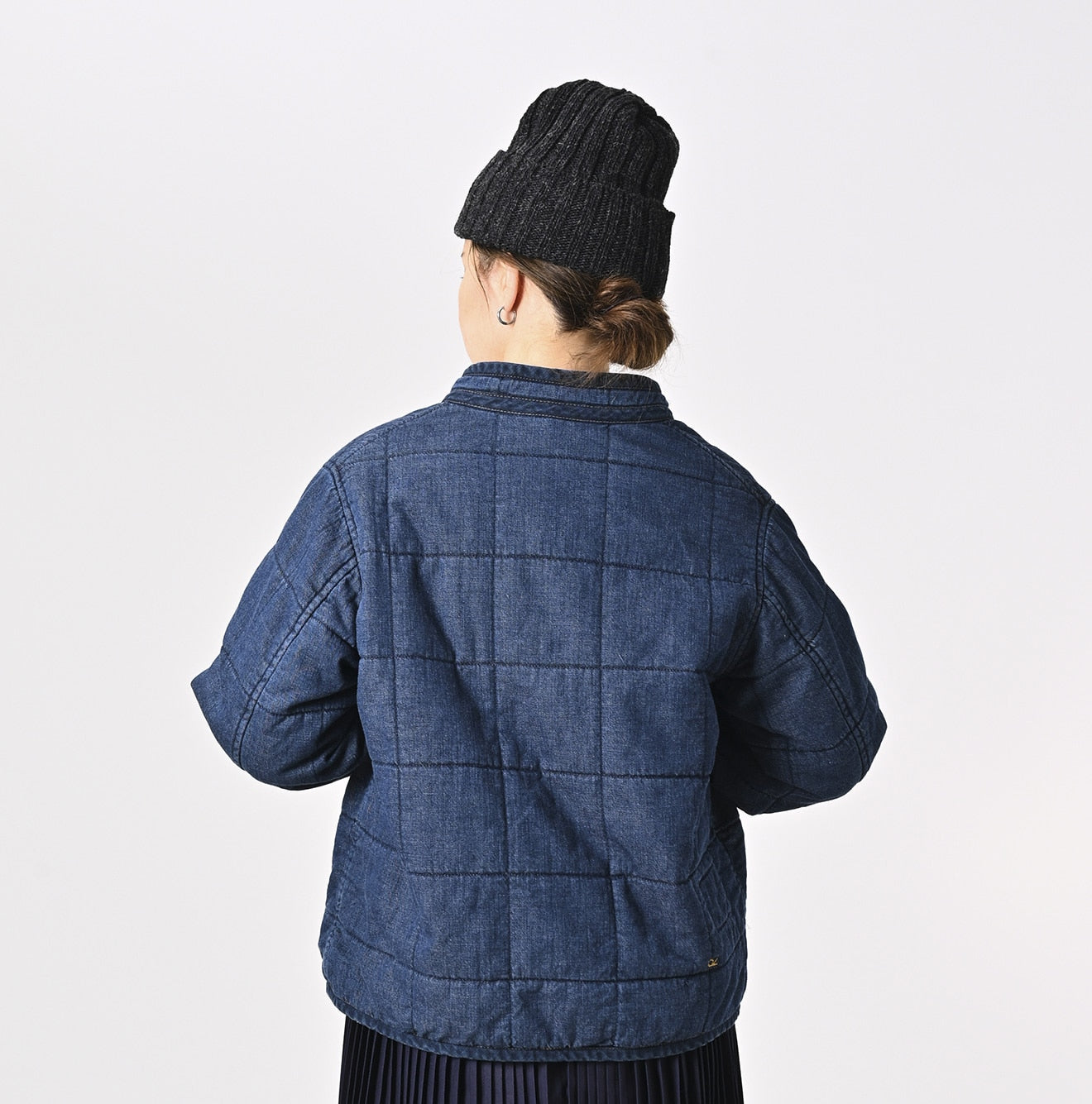 45R Indigo 45 Petit Denim 908 Stand Collar Blouson Distressed