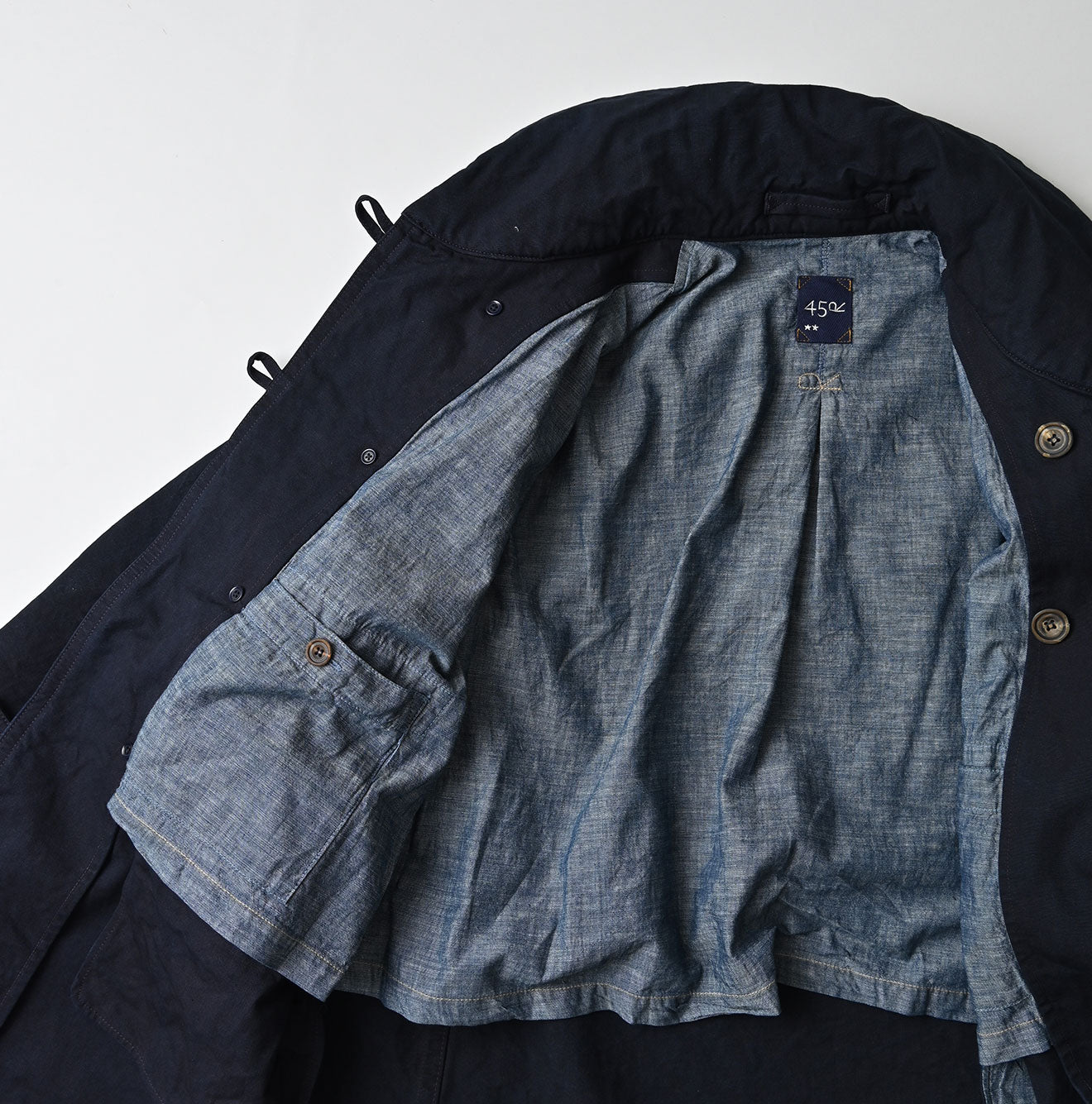 45R Indigo High-Density Duck Canadian Coat