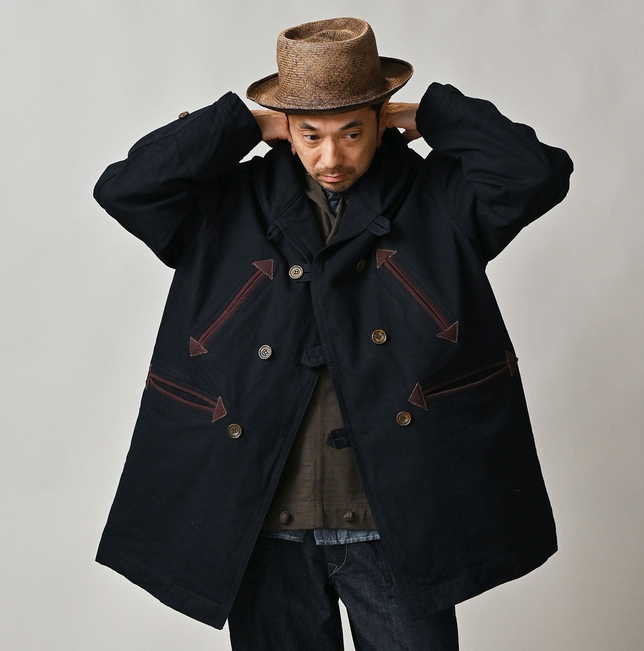 45R Indigo High-Density Duck Canadian Coat